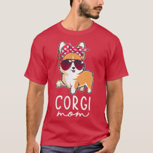 Camiseta Corgi Mãe Cachorro Engraçado Mãe Mulheres Corgi Mã