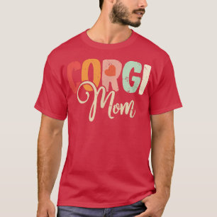Camiseta Corgi Mãe Cão Dia de as mães Pão Retro Vintage Wom
