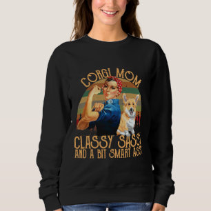 Camiseta Corgi Mãe Clássica Sassy E Um Bit Smart Assy