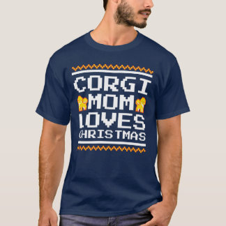 Camiseta Corgi Mãe Natal Cão Festivo Dom presente