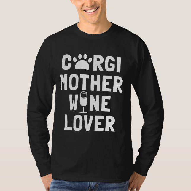 Camiseta Corgi Mãe Wine (Frente)