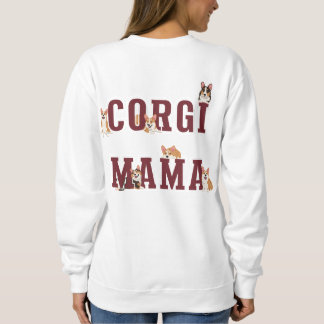 Camiseta Corgi Mama Aesthetic Typography Cozy Sweatshirt