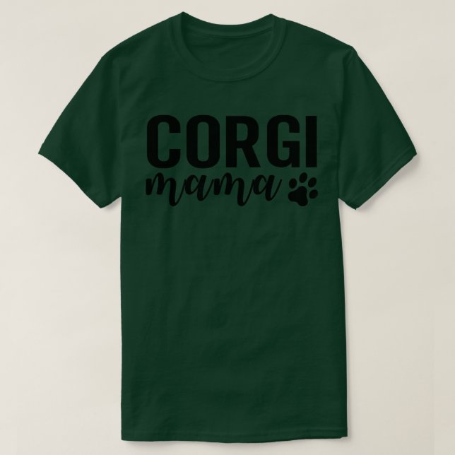 Camiseta Corgi Mama Animal Cute Dog Mom88 (Frente do Design)