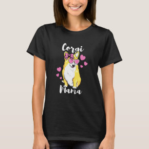 Camiseta Corgi Mama Cachorro Bonito Amando Mãe