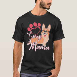 Camiseta Corgi Mama Cachorro Lover Cute Paw Heart