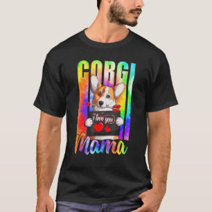 Camiseta Corgi Mama Tie Dye Melhor Mãe Corgi Já Dia das Mãe