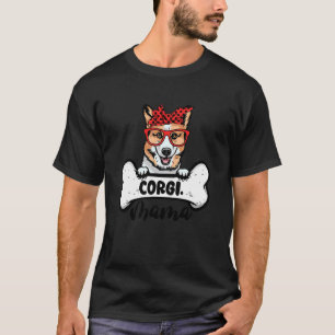 Camiseta Corgi Mamãe Osso do Dia das Mães Mãe de Cachorro