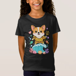 Camiseta Corgi Marinho Rei Desenho Animado | Cão do Oceano