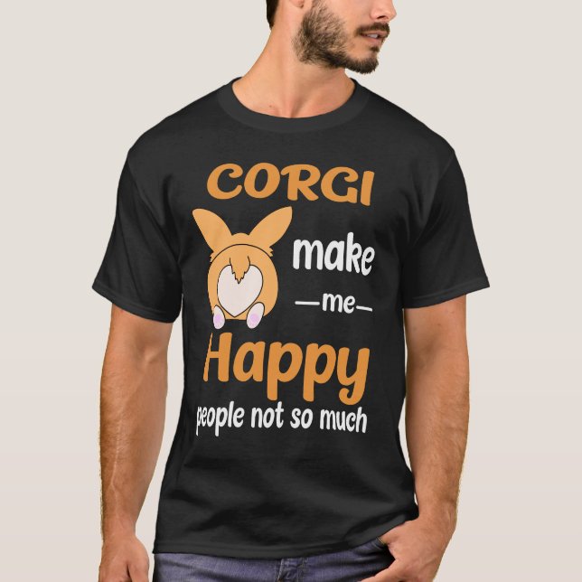 Camiseta Corgi Me Faz Feliz (Frente)