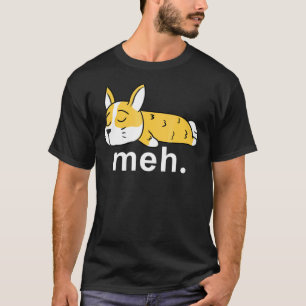 Camiseta Corgi Meh Meme da Internet Mulheres Homens Crianç