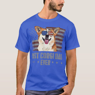 Camiseta Corgi Melhor Pai De Cachorro Alguma Vez Na Bandeir