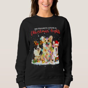 Camiseta Corgi Minha Cor Favorita É Luz De Natal Xmas