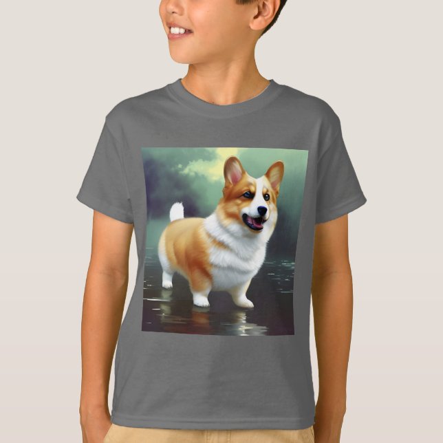 Camiseta Corgi na água (Frente)