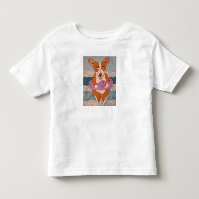 Camiseta Corgi na Praia (Frente)