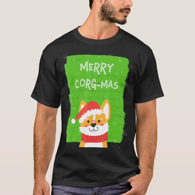 Camiseta Corgi Natal Alegre Corgnatal (Frente)