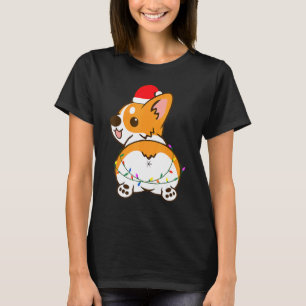 Camiseta Corgi Natal Alegre Woofmas Corgmas Papai Noel Corg