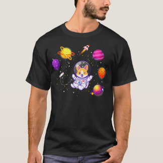 Camiseta Corgi No Espaço Astronauta Corgi
