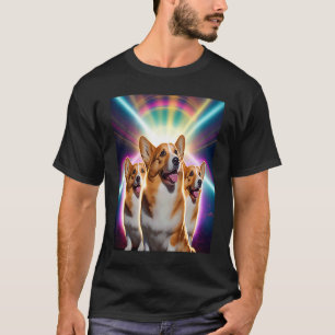Camiseta Corgi No Espaço Com Donuts Fofos Corgi Meninos Men