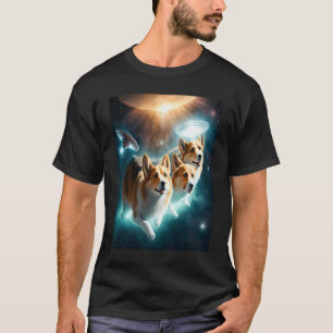 Camiseta Corgi No Espaço Com Rosquinhas Cute Corgi Boys Gir