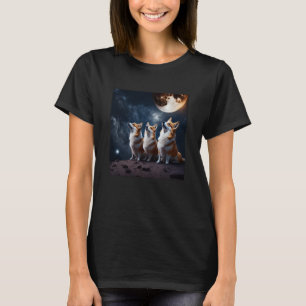 Camiseta Corgi No Espaço Com Rosquinhas Cute Corgi Boys Gir