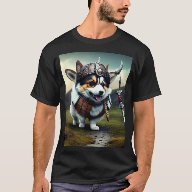 Camiseta Corgi, o Viking (Frente)
