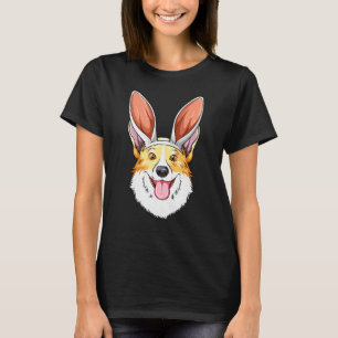 Camiseta Corgi Orelhas de Coelho de Páscoa Corgi