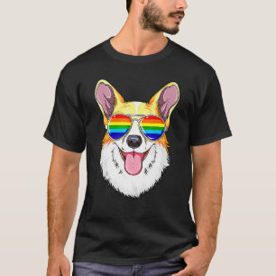 Camiseta Corgi Orgulho gay Flag Lgbt Arco-Íris Cachos