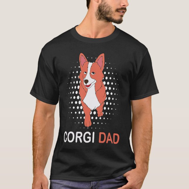 Camiseta Corgi Pai Cute Tee Para Parentes Corgi (Frente)