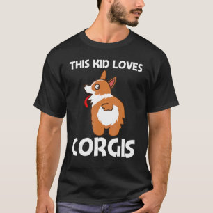 Camiseta Corgi Para Crianças Meninos Pet Dog Animal Dogggy