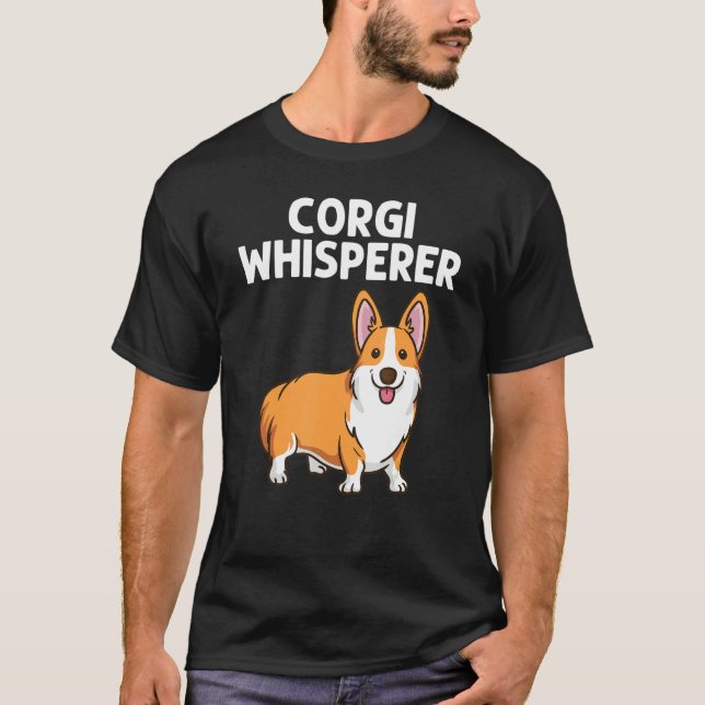 Camiseta Corgi Para Homens Galês Corgi Animal (Frente)