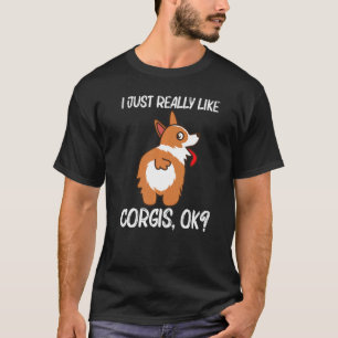 Camiseta Corgi Para Homens Mulheres Pet Cães Cães Animais P