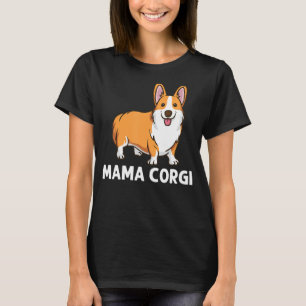 Camiseta Corgi Para Mulheres Mamãe Welsh Corgi