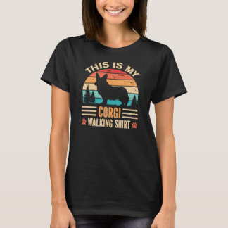 Camiseta Corgi Passeando com o Cachorro Mãe Retro Vintage P