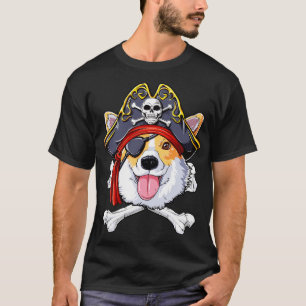 Camiseta Corgi Pirate para Homens Meninas Crianças Cachorro