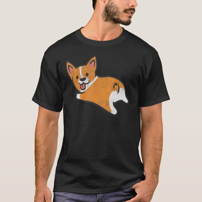 Camiseta Corgi Porgi Elegante Deitado (Frente)