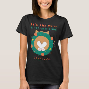 Camiseta Corgi Preso Em Uma Rua De Natal