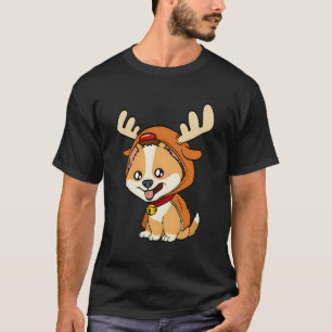 Camiseta Corgi Puppy Dog Vestido Como Canina De Rena Xmas P