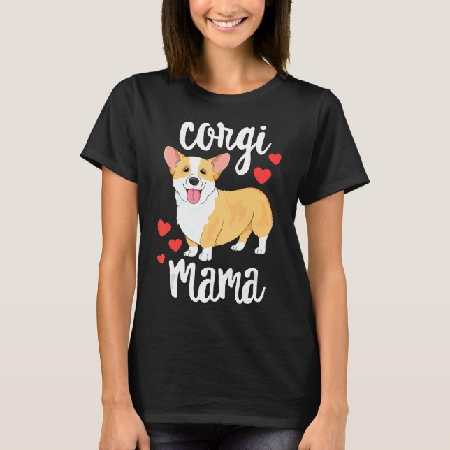 Camiseta Corgi Puppy Mãe Cão Mama (Frente)
