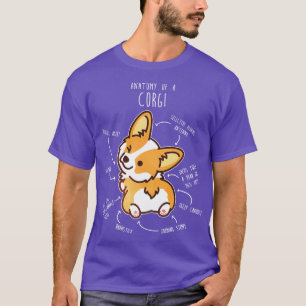 Camiseta Corgi Red Dog Anatomy