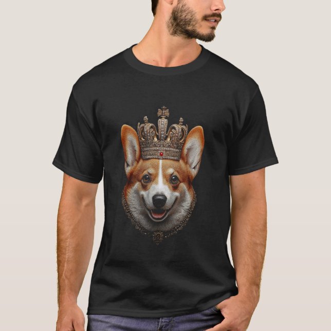 Camiseta Corgi Rei Coroa (Frente)