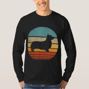 Camiseta Corgi Retro Vintage 60s 70s Sunset Dog Lovers Men