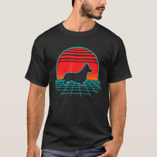 Camiseta Corgi Retro Vintage 80s Vaporwave Pembroke Welsh