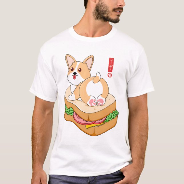 Camiseta Corgi Sandwich (Frente)