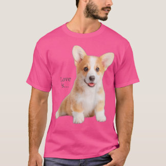 Camiseta Corgi Shirt Love Is Dog Mamãe Pai Tee Puppy Pet Wo