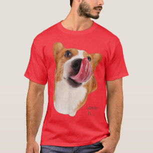 Camiseta Corgi Shirt Love Is Dog Mom Dad Tee Puppy Pet Wome