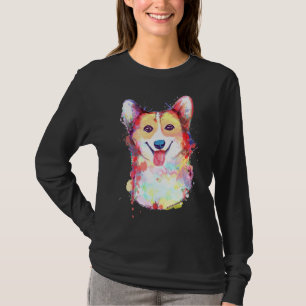 Camiseta Corgi Splash Art Graphic Corgi Painting