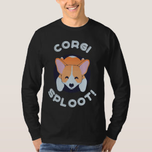 Camiseta Corgi Sploot Em Fundo Roxo Engraçado Por D