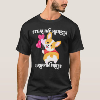 Camiseta Corgi Stealing Hearts And Rippin Farts Dog Men Wom