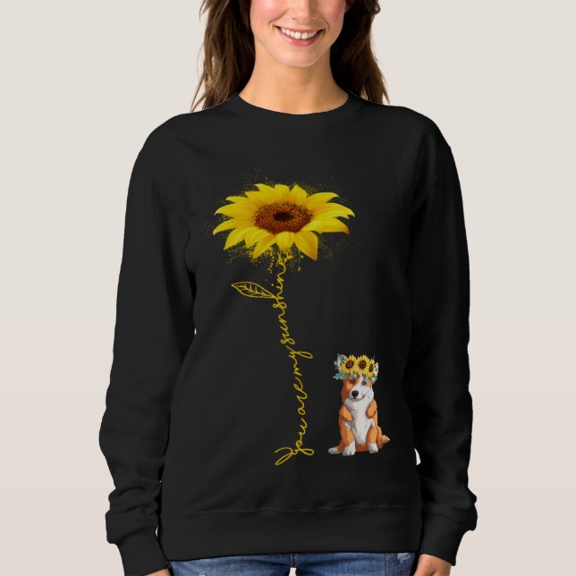 Camiseta Corgi Sunflower Unique Fashion Printed Dogs (Frente)