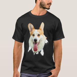 Camiseta Corgi Tecido Rasgado Para Cachorro Mãe de Cachorro